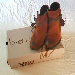 BOC brown suede booties